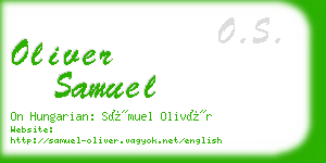 oliver samuel business card